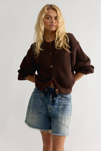 Vienna Cardigan in Coffee Bean