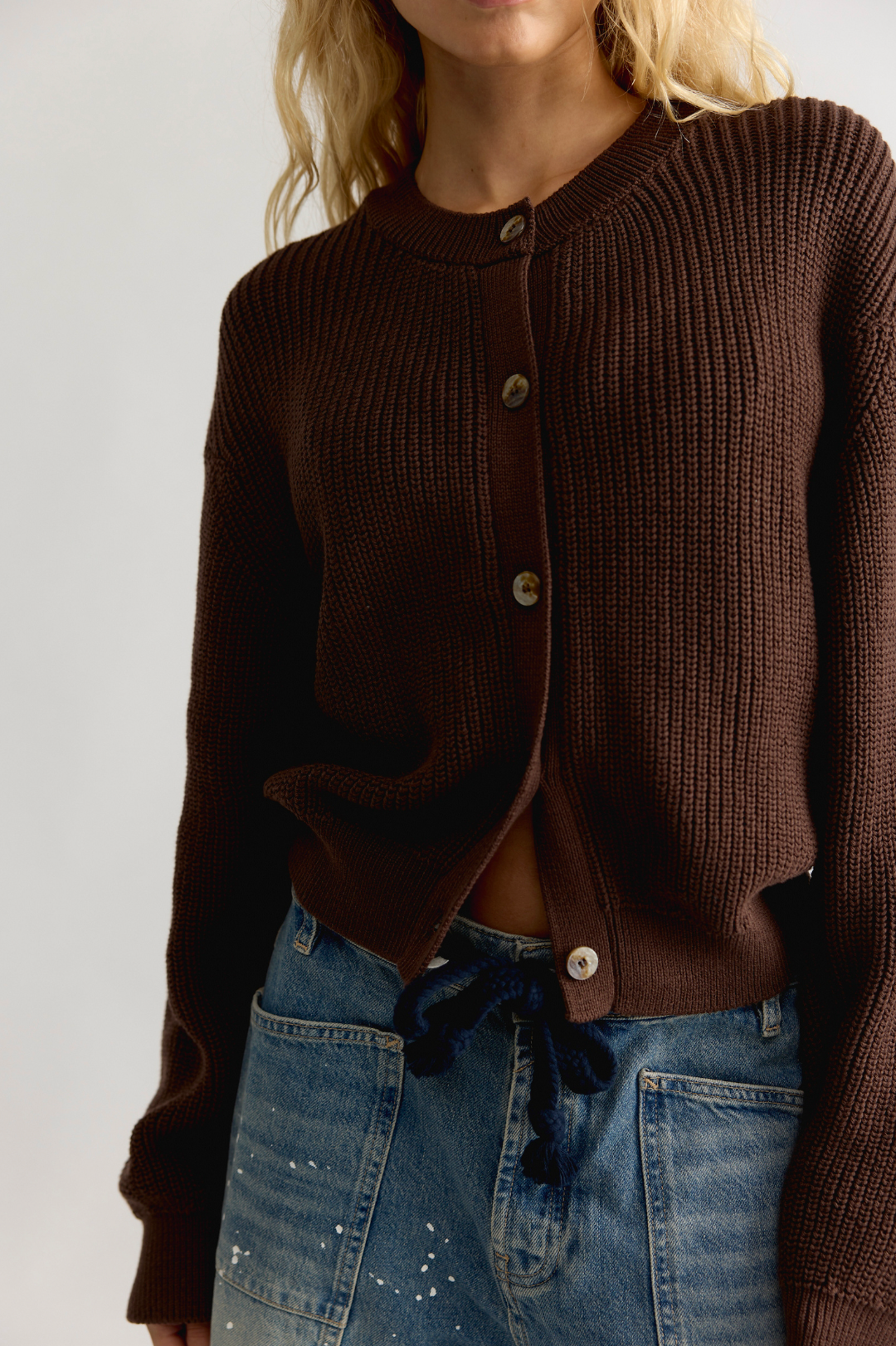 Vienna Cardigan in Coffee Bean