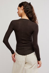 Going Places Cardi in Deep Fudge