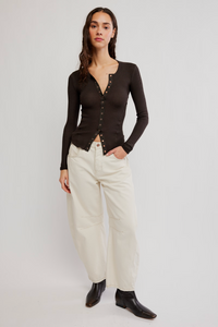 Going Places Cardi in Deep Fudge