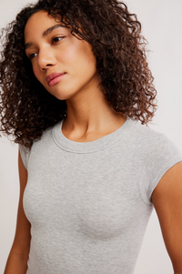 So Soft Seamless Baby Tee in Heather Grey