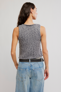 Opal Knit Tank in Steel Grey