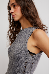 Opal Knit Tank in Steel Grey