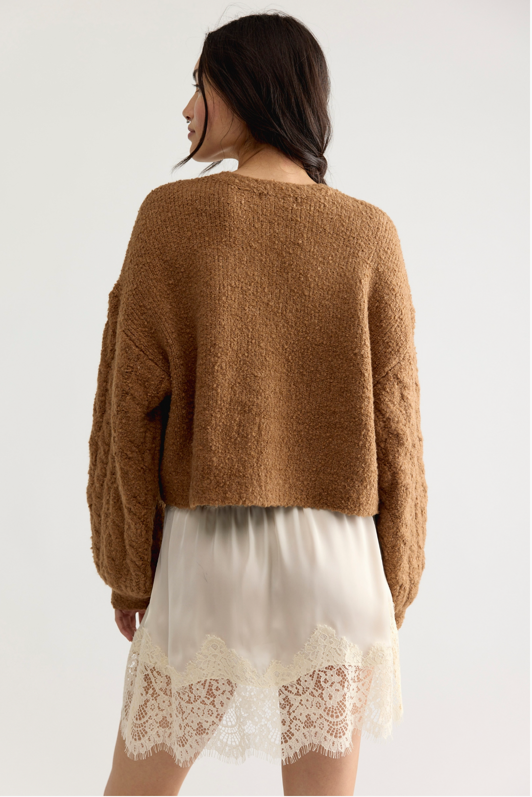 Thistle Cardi in Macadamia