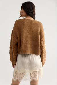 Thistle Cardi in Macadamia