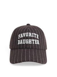 The Wool Stripe Baseball Hat in Ganache