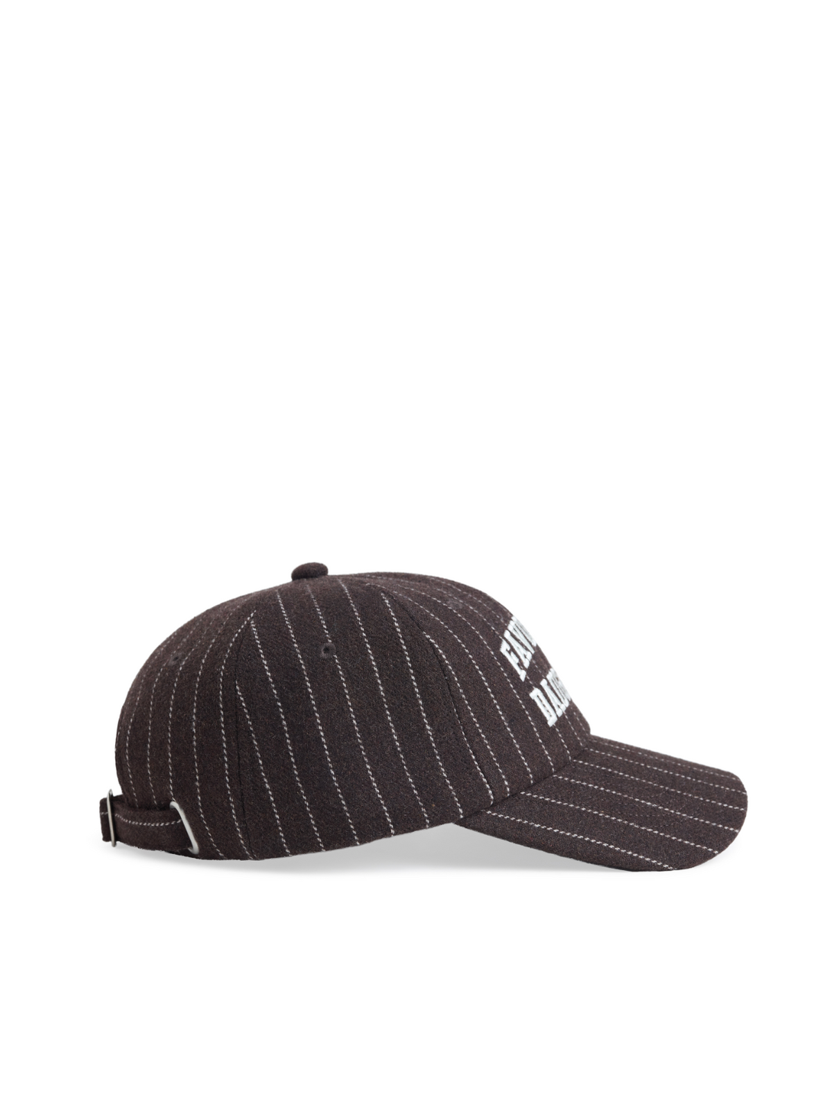 The Wool Stripe Baseball Hat in Ganache