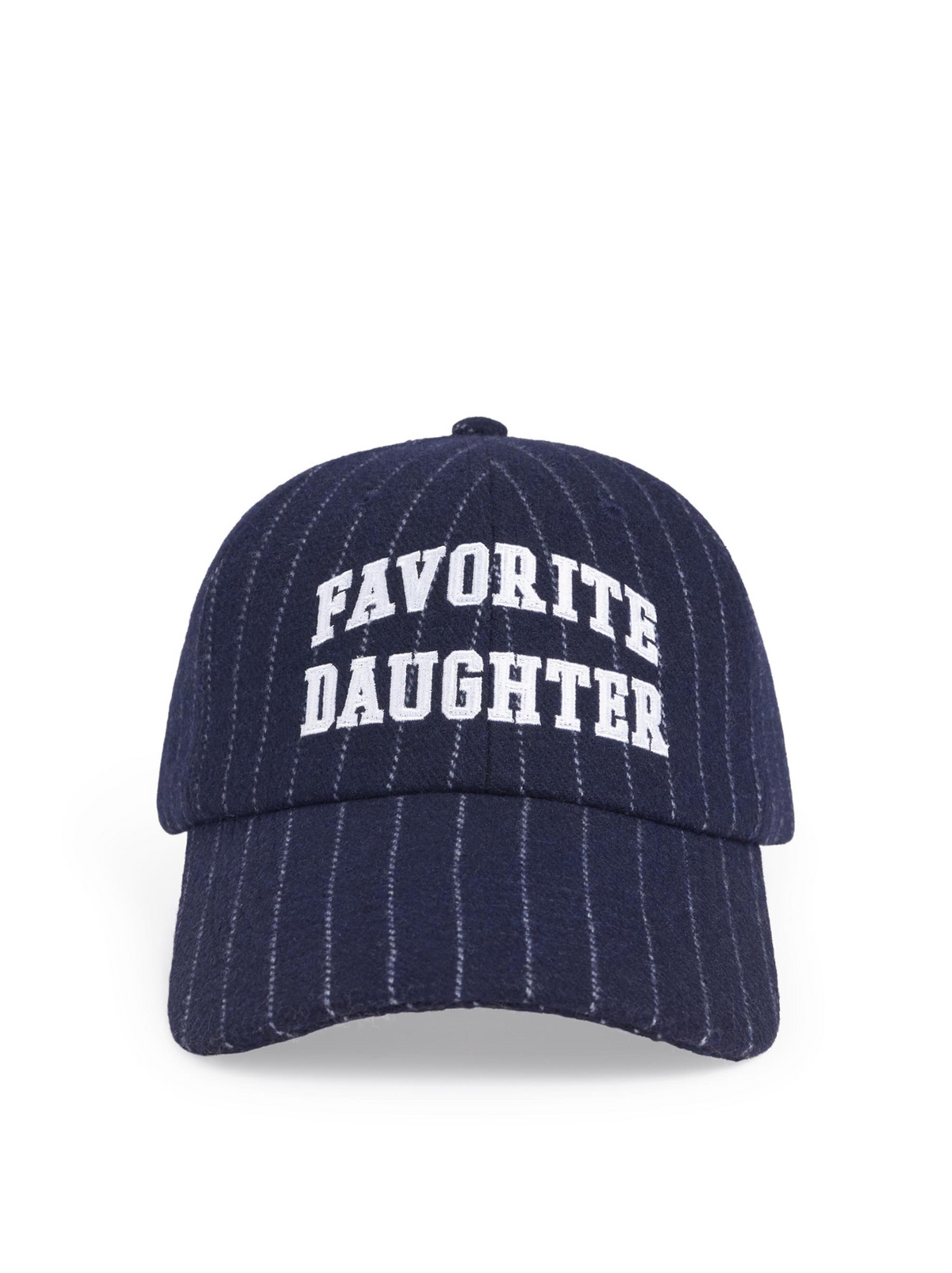 The Wool Stripe Baseball Hat in Midnight
