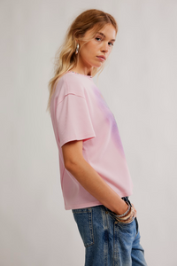 Merry Meowy Tee in Pink Combo