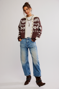 Shelby Cardigan in Chocolate Combo