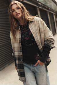 Lexi Plaid Shirt in Forest Green Combo
