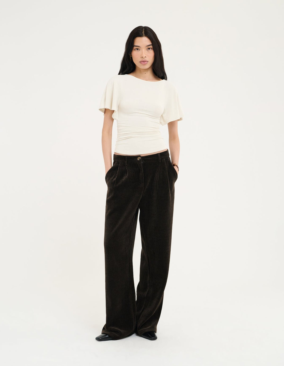 Simon Pant in Espresso Corduroy