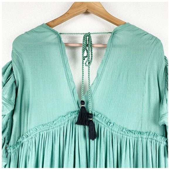 Bali Will Wait For You Embroidered Midi Dress Size XS