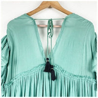 Bali Will Wait For You Embroidered Midi Dress Size XS