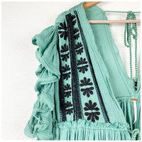 Bali Will Wait For You Embroidered Midi Dress Size XS
