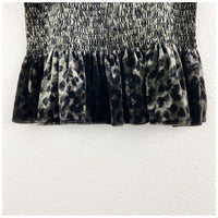 Adelina Blouse in Velvet Leopard Size XS
