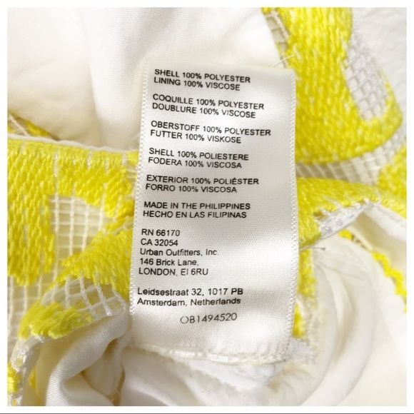 Maeve Strappy Lace Mini Dress in Yellow Size 10
