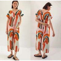 Odine Arches Jumpsuit in Crème Brulee - Small