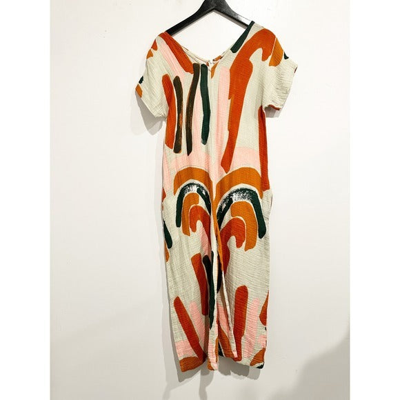 Odine Arches Jumpsuit in Crème Brulee - Small