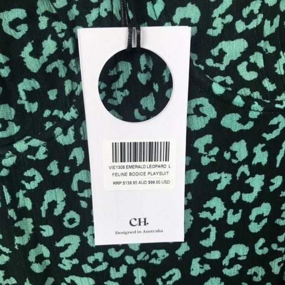 Charlie Holiday NWT Leopard Print Romper Size 8