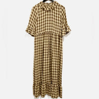 The Constance Dress in Cocoa Plaid Size Small