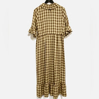 The Constance Dress in Cocoa Plaid Size Small