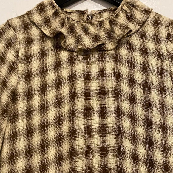 The Constance Dress in Cocoa Plaid Size Small