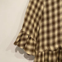 The Constance Dress in Cocoa Plaid Size Small