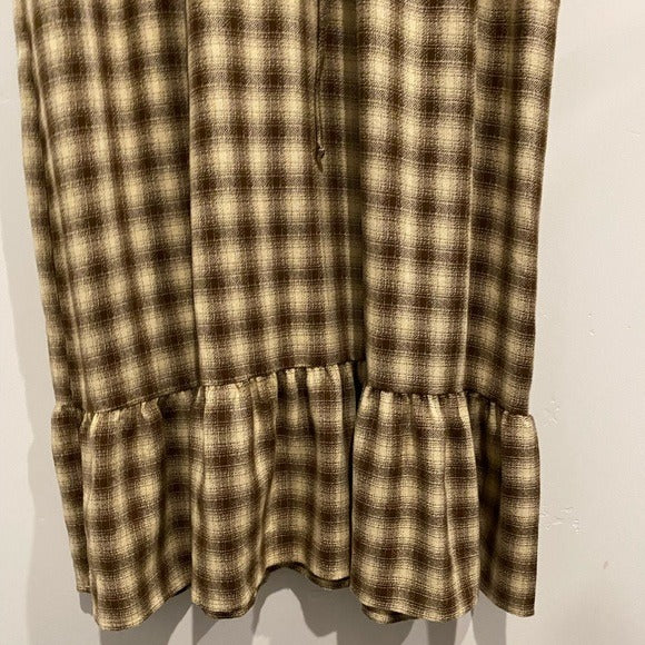 The Constance Dress in Cocoa Plaid Size Small