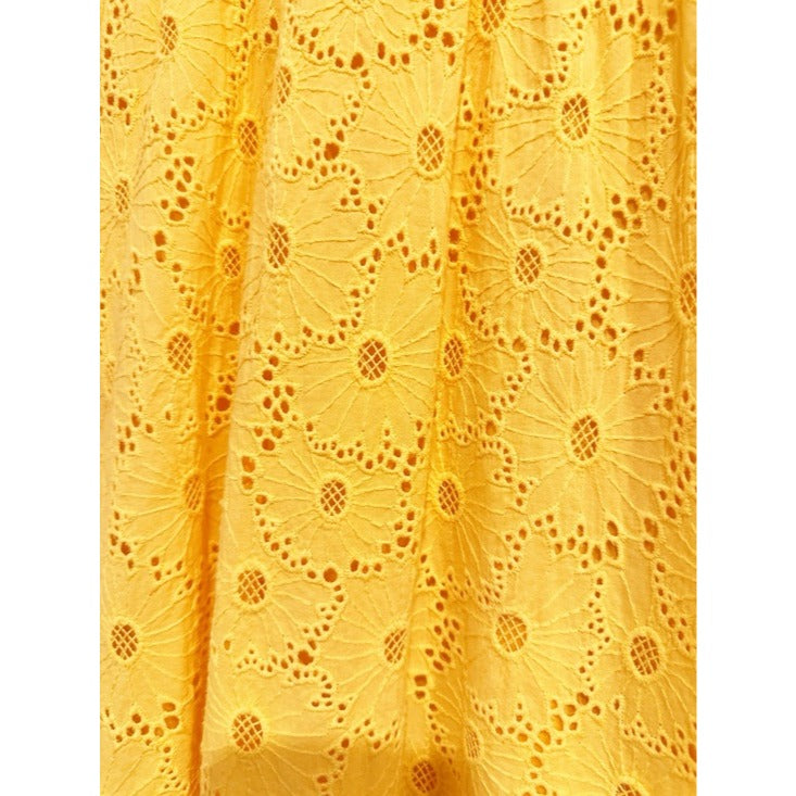 Tina Marigold Eyelet Midi Dress - Medium