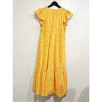 Tina Marigold Eyelet Midi Dress - Medium