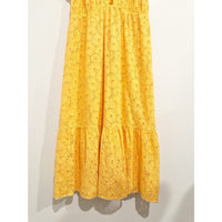 Tina Marigold Eyelet Midi Dress - Medium