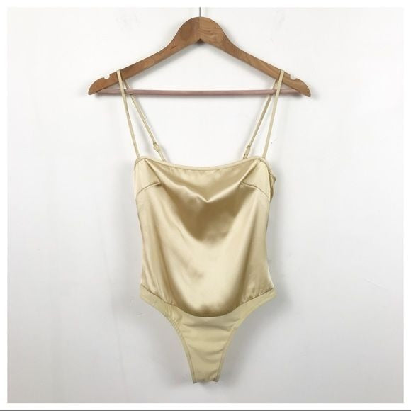 Strappy Bodysuit in Taupe Size 00