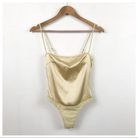Strappy Bodysuit in Taupe Size 00