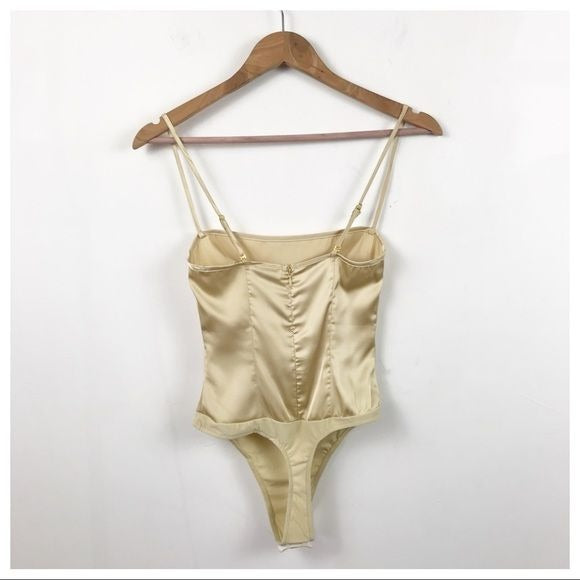 Strappy Bodysuit in Taupe Size 00