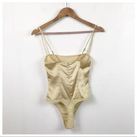 Strappy Bodysuit in Taupe Size 00