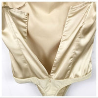 Strappy Bodysuit in Taupe Size 00