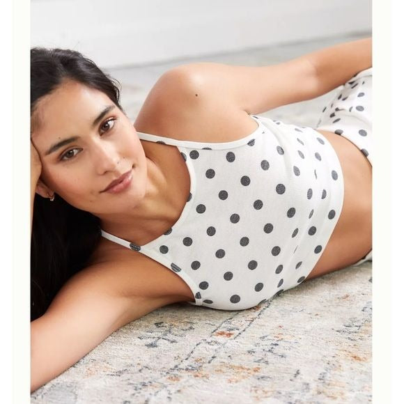 Polka Dot Cropped Tank Size XS