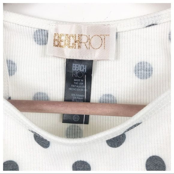 Polka Dot Cropped Tank Size XS