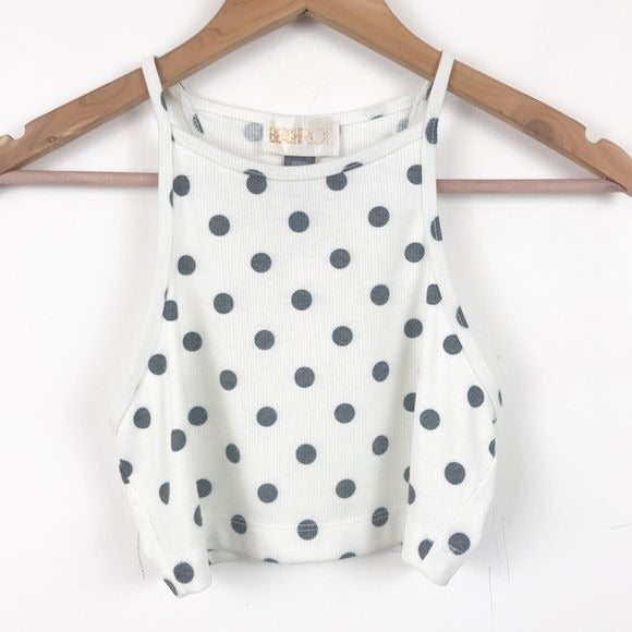 Polka Dot Cropped Tank Size XS