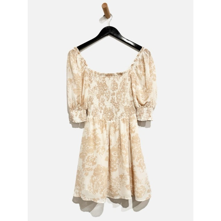 Elle Smocked Mini Dress in Abalone - 6