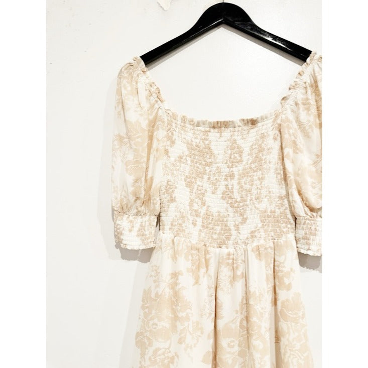 Elle Smocked Mini Dress in Abalone - 6