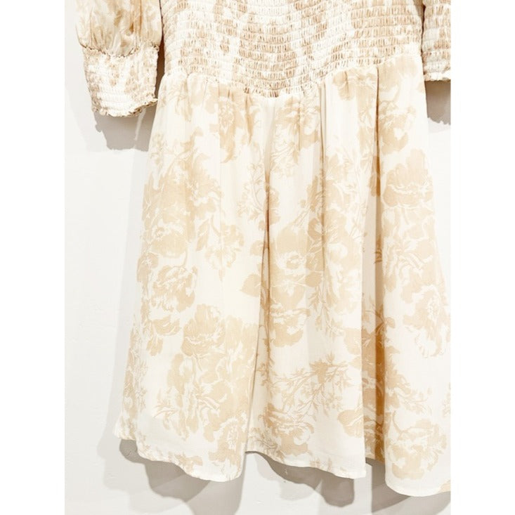 Elle Smocked Mini Dress in Abalone - 6