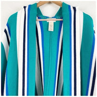 All I Need Striped Hooded Poncho 0/S