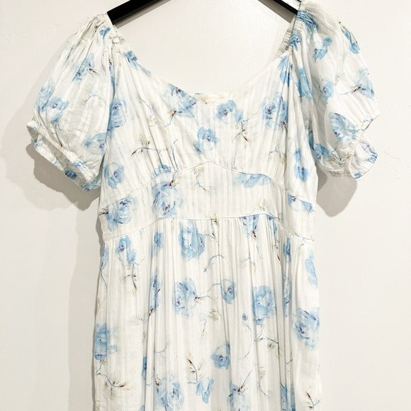 Angie Blue Floral Midi Dress - 10