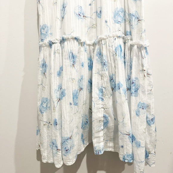 Angie Blue Floral Midi Dress - 10