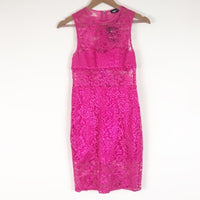 Dahlia Dress in Barbie Pink Glo Size XXS