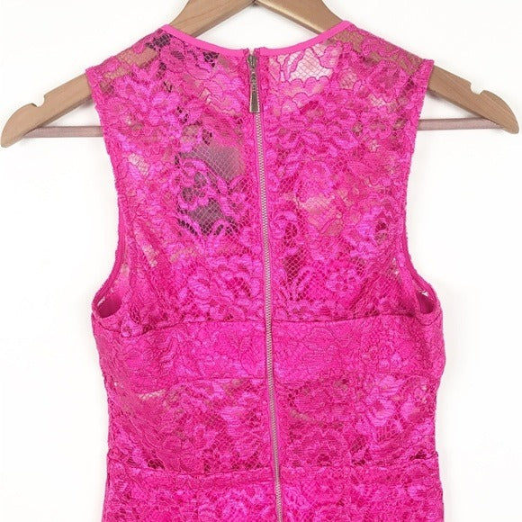 Dahlia Dress in Barbie Pink Glo Size XXS