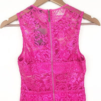Dahlia Dress in Barbie Pink Glo Size XXS