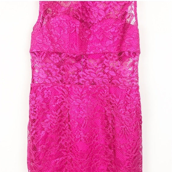Dahlia Dress in Barbie Pink Glo Size XXS